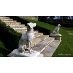 Pair Jacquemart Hounds on Plinths